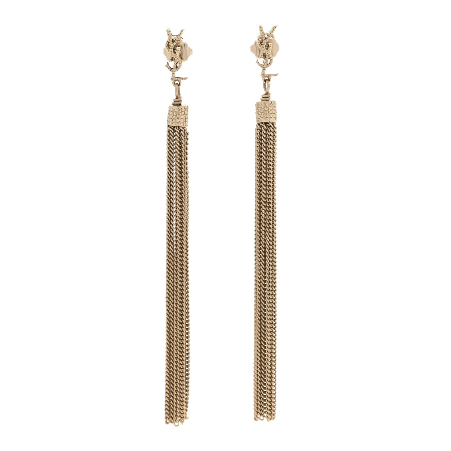 Metal Monogram Loulou Tassel Earrings Gold