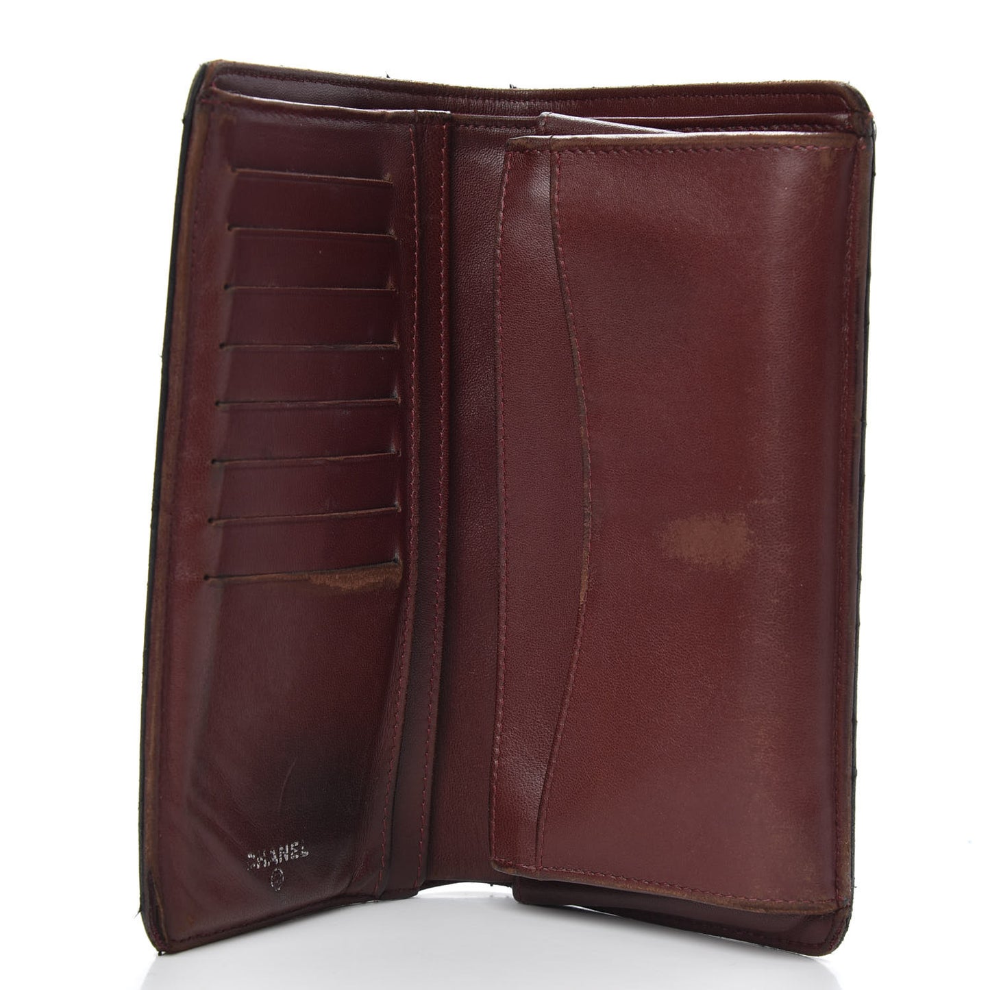 Lambskin Quilted Yen Wallet Black