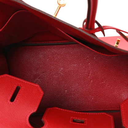 Hermes Epsom BIRKIN 30 Rouge Casaque 5 of 10
