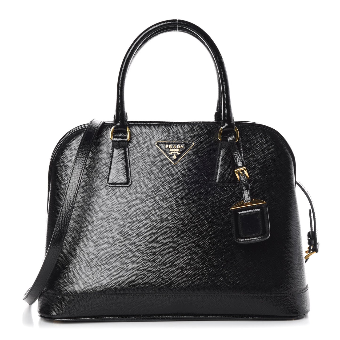 Saffiano Vernice Open Promenade Tote Black