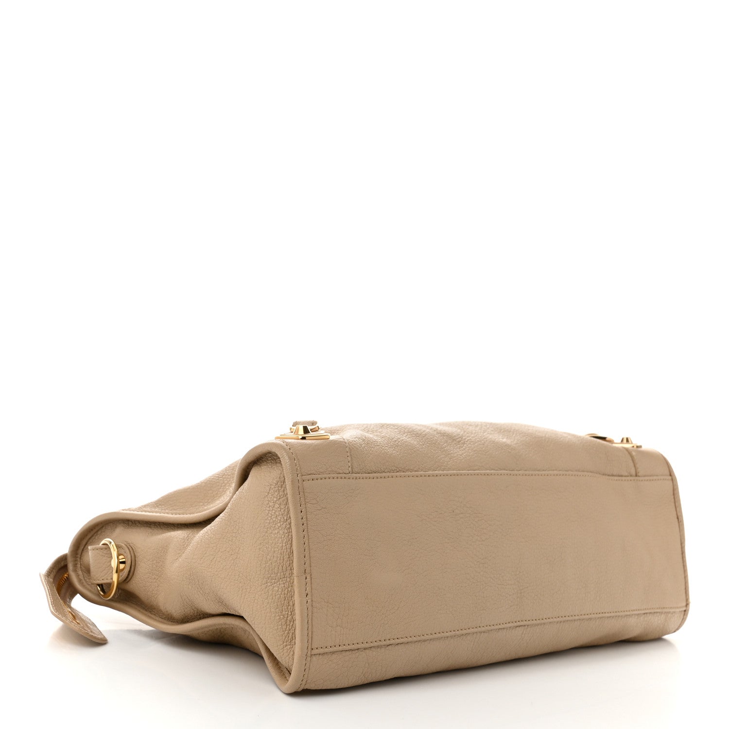 Balenciaga Shiny Goatskin Gold Metallic Edge Hardware City Beige Sahara 5 of 12