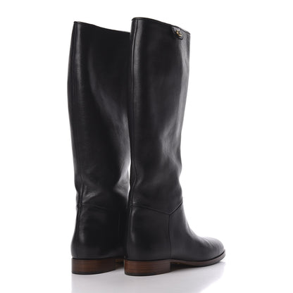 Gucci Calfskin Piuma Lux Energy High Boots 40 Black 4 of 8