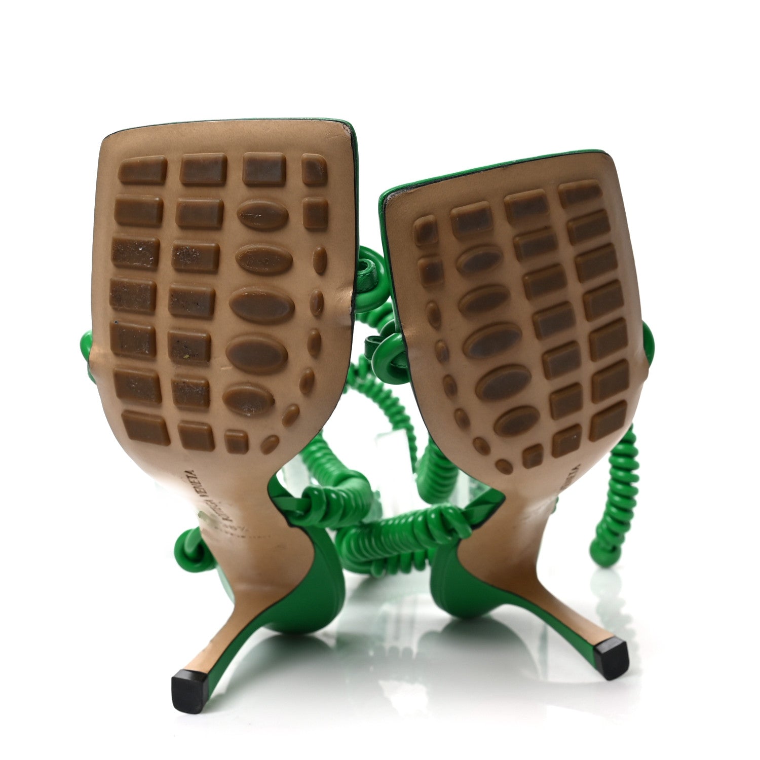 Bottega Veneta Rubber Wire Nappa Stretch 90mm Sandals 38.5 Grass 6 of 7