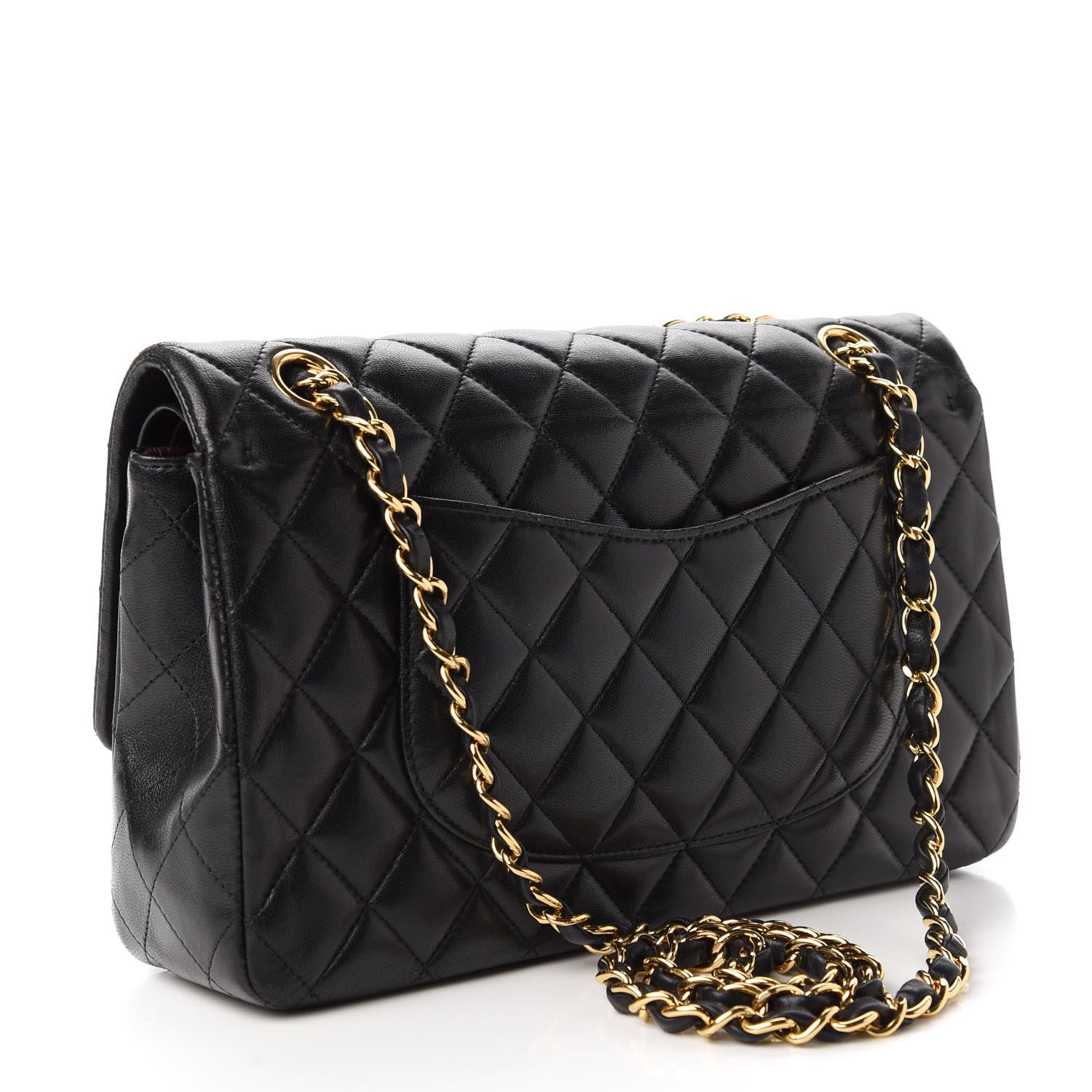 Chanel Lambskin Quilted Medium Double Flap Black 3 of 10