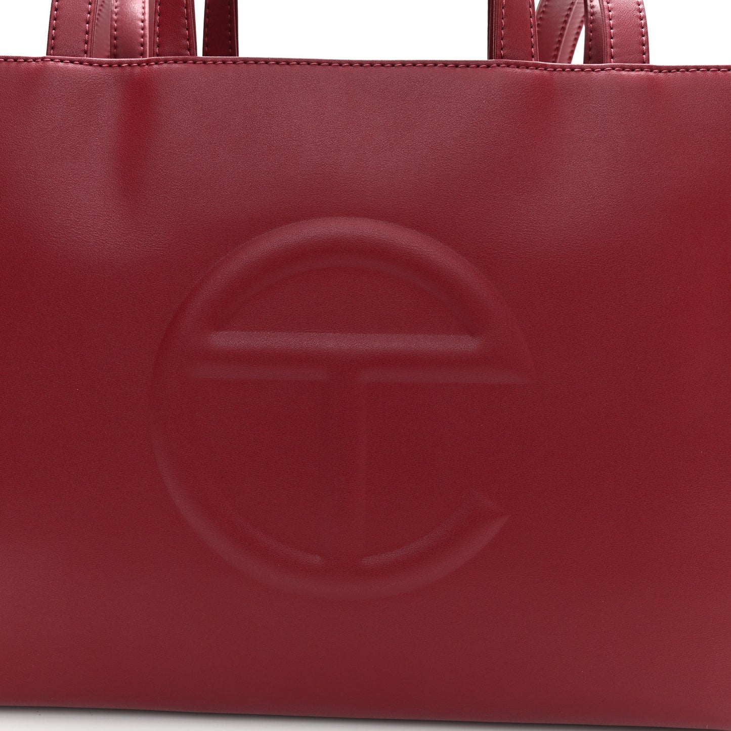 Vegan Leather Medium Shopping Bag Oxblood