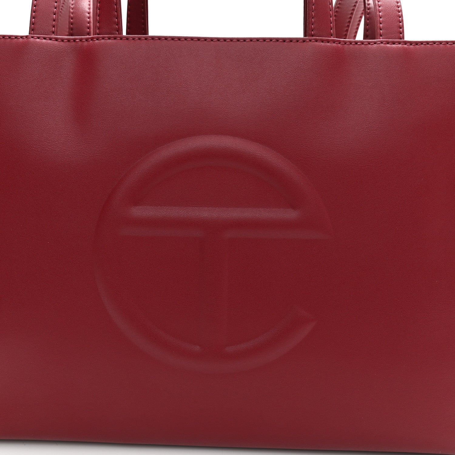 Telfar Vegan Leather Medium Shopping Bag Oxblood 8 of 10