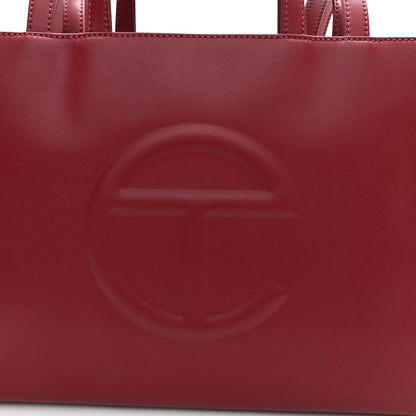 Telfar Vegan Leather Medium Shopping Bag Oxblood 8 of 10