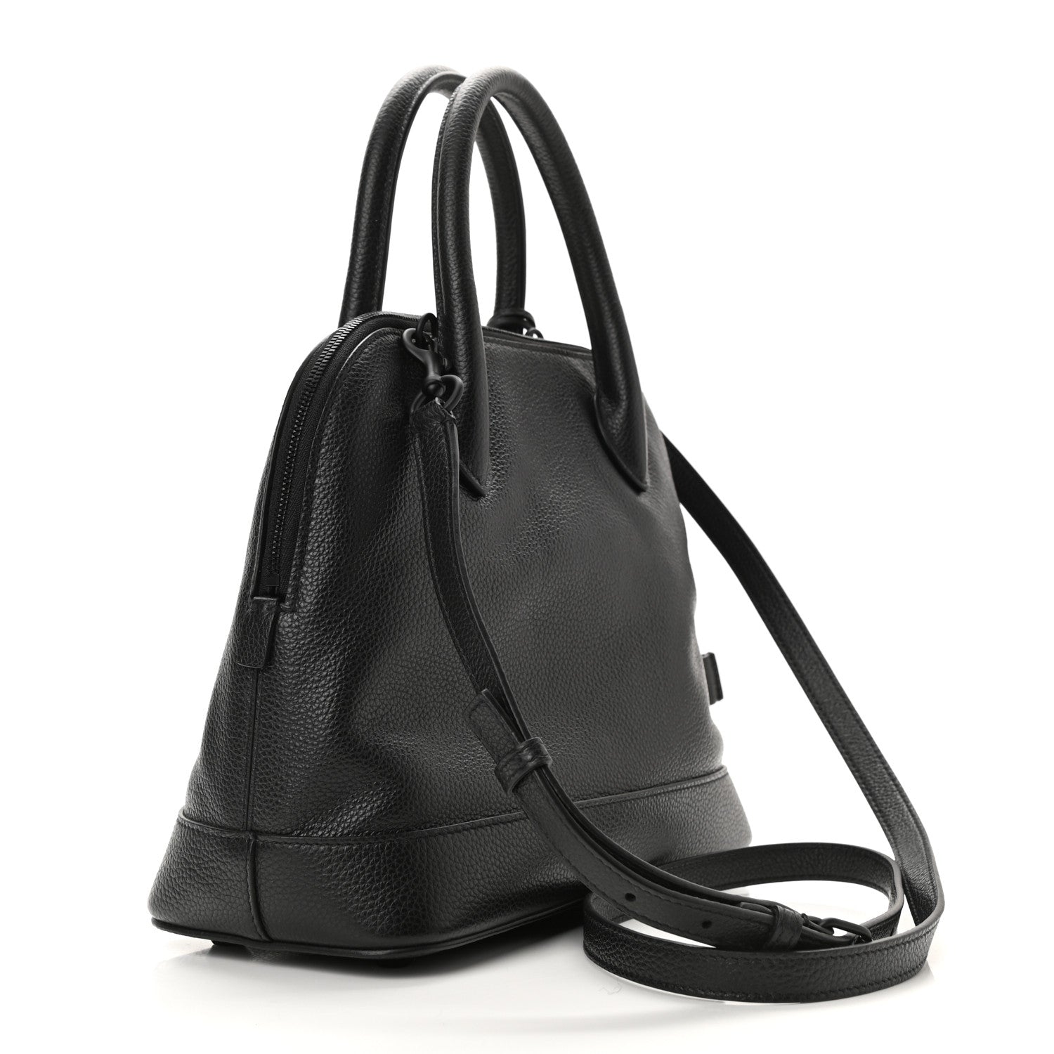 Balenciaga Supple Calfskin Rivet Small Ville Top Handle Bag Black 3 of 11