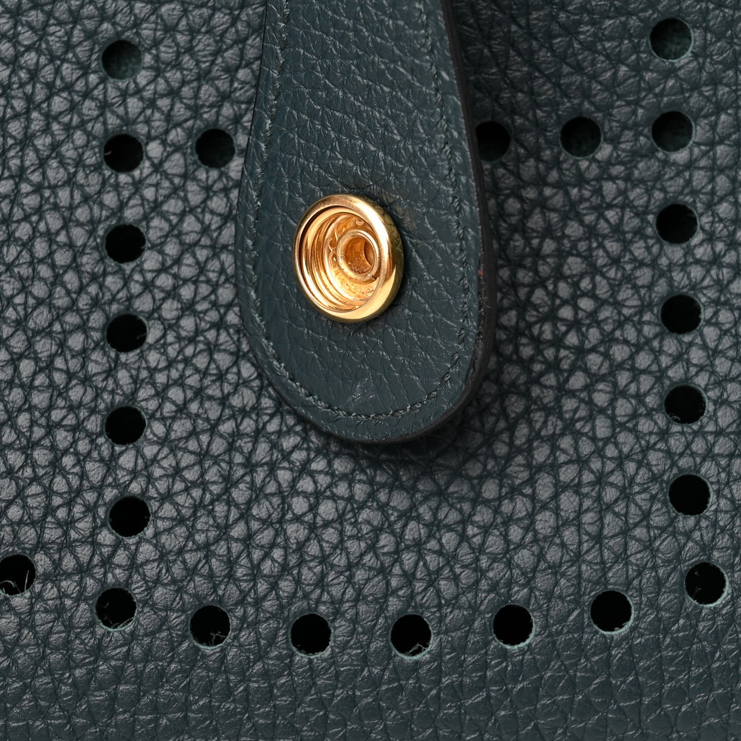 Hermes Taurillon Clemence Evelyne III PM Vert Cypress 10 of 10