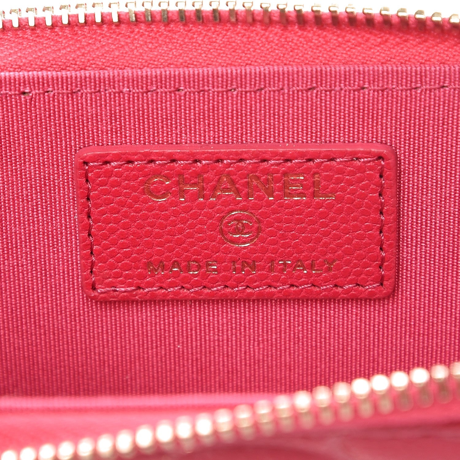 Chanel Caviar Camellia Embossed Key Holder Case Fuchsia 6 of 8