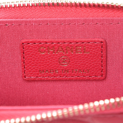 Chanel Caviar Camellia Embossed Key Holder Case Fuchsia 6 of 8
