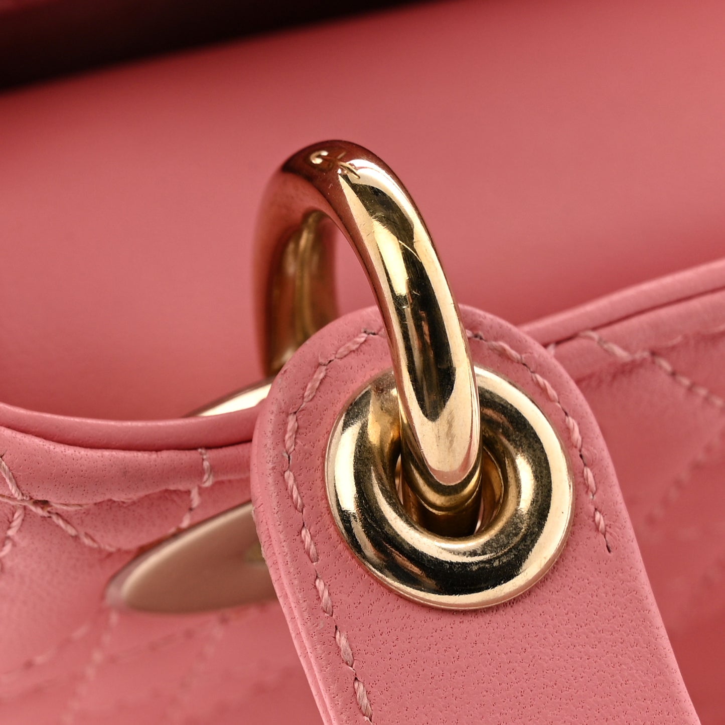 Lambskin Cannage Mini Lady Dior Light Pink