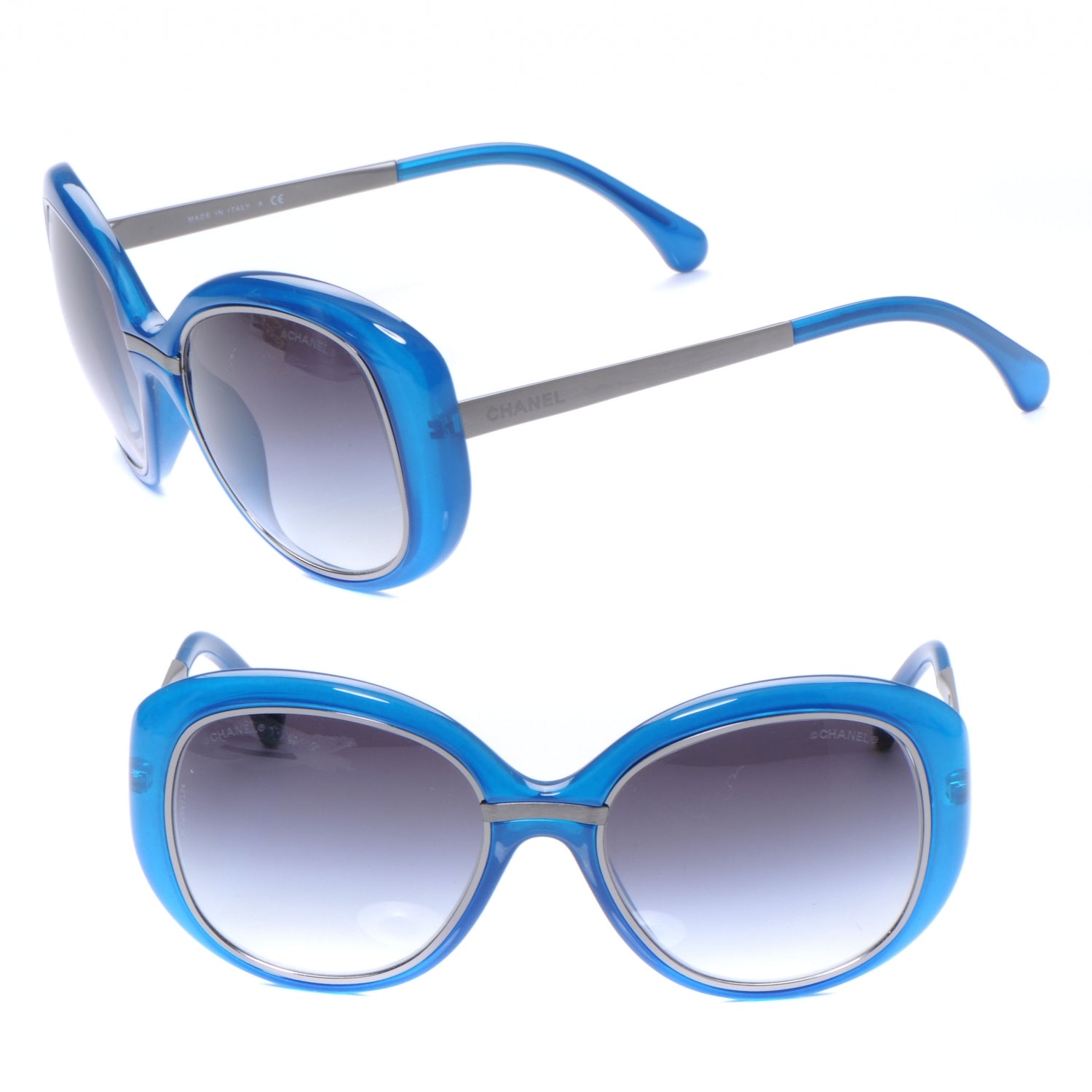 Chanel Polarized Sunglasses 6045 T Blue 1 of 4