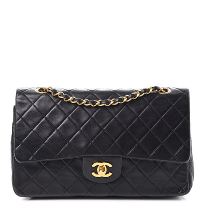 Chanel Lambskin Quilted Medium Double Flap Black 1 of 11
