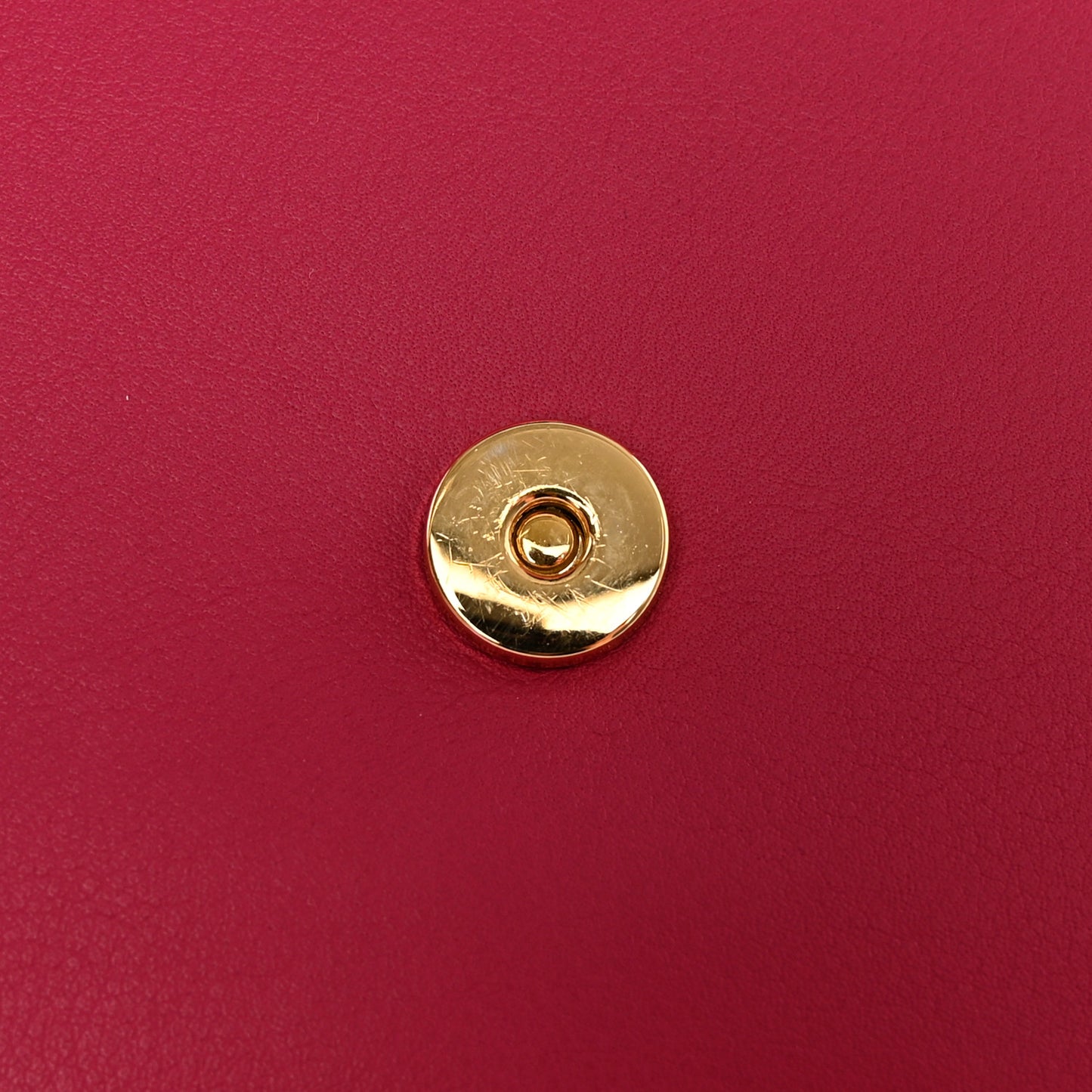 Calfskin Classic Y Ligne Clutch Fuchsia