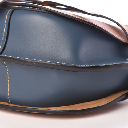 Loewe Calfskin Small Gate Crossbody Bag Tan Steel Blue 9 of 9