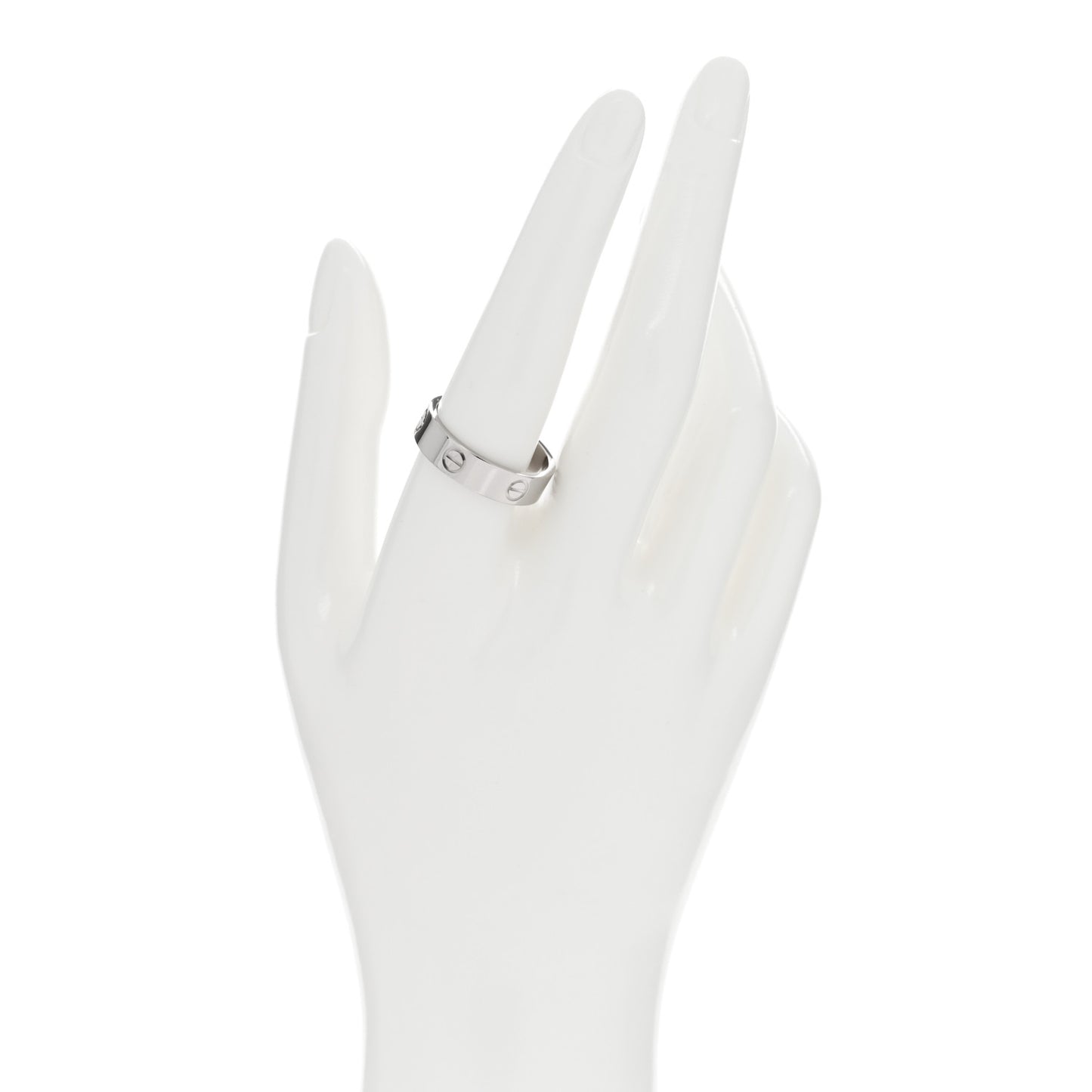 18K White Gold 5.5mm LOVE Ring 61 9.75