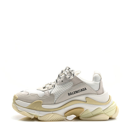 Balenciaga Fabric Mesh Womens Triple S Sneakers 36 White 1 of 8