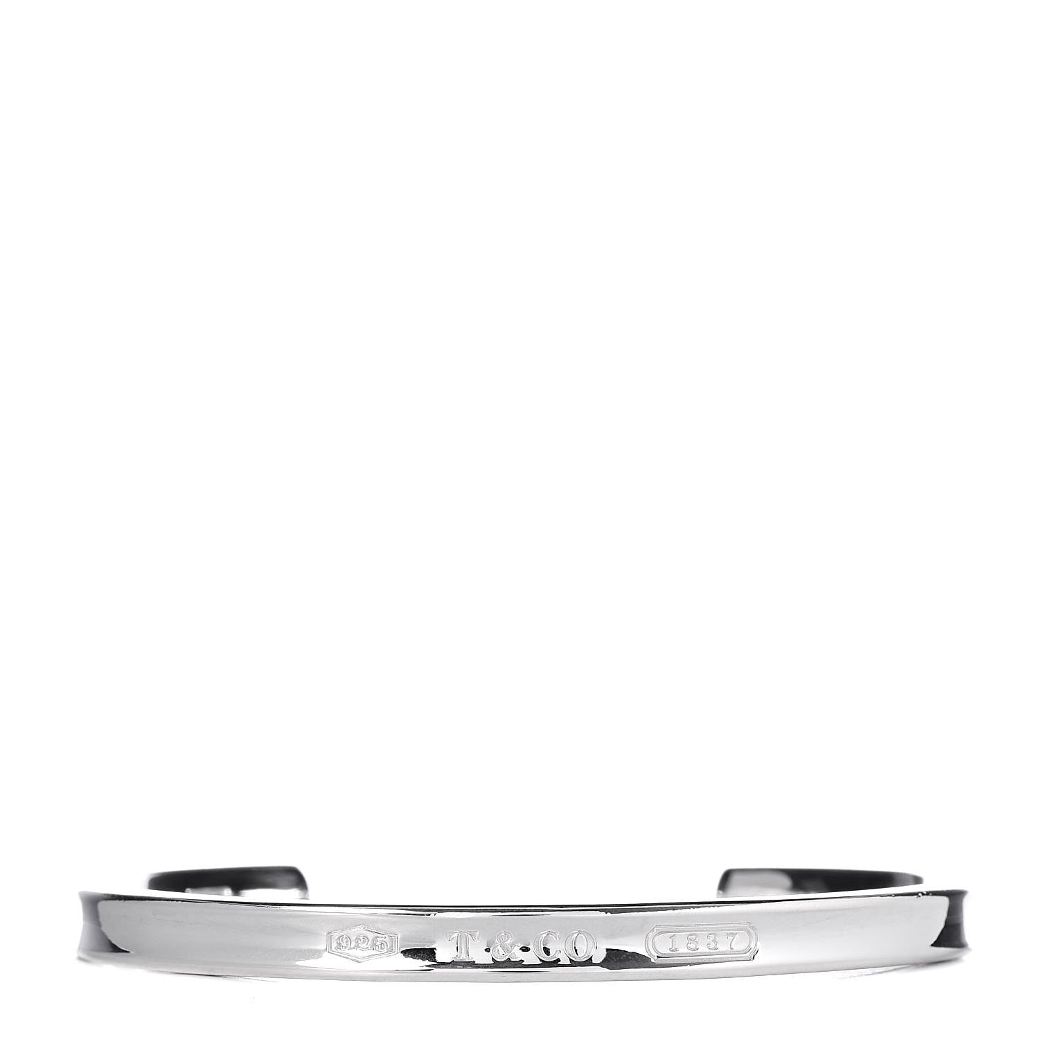 Tiffany Sterling Silver Narrow 1837 Cuff Bracelet 1 of 5