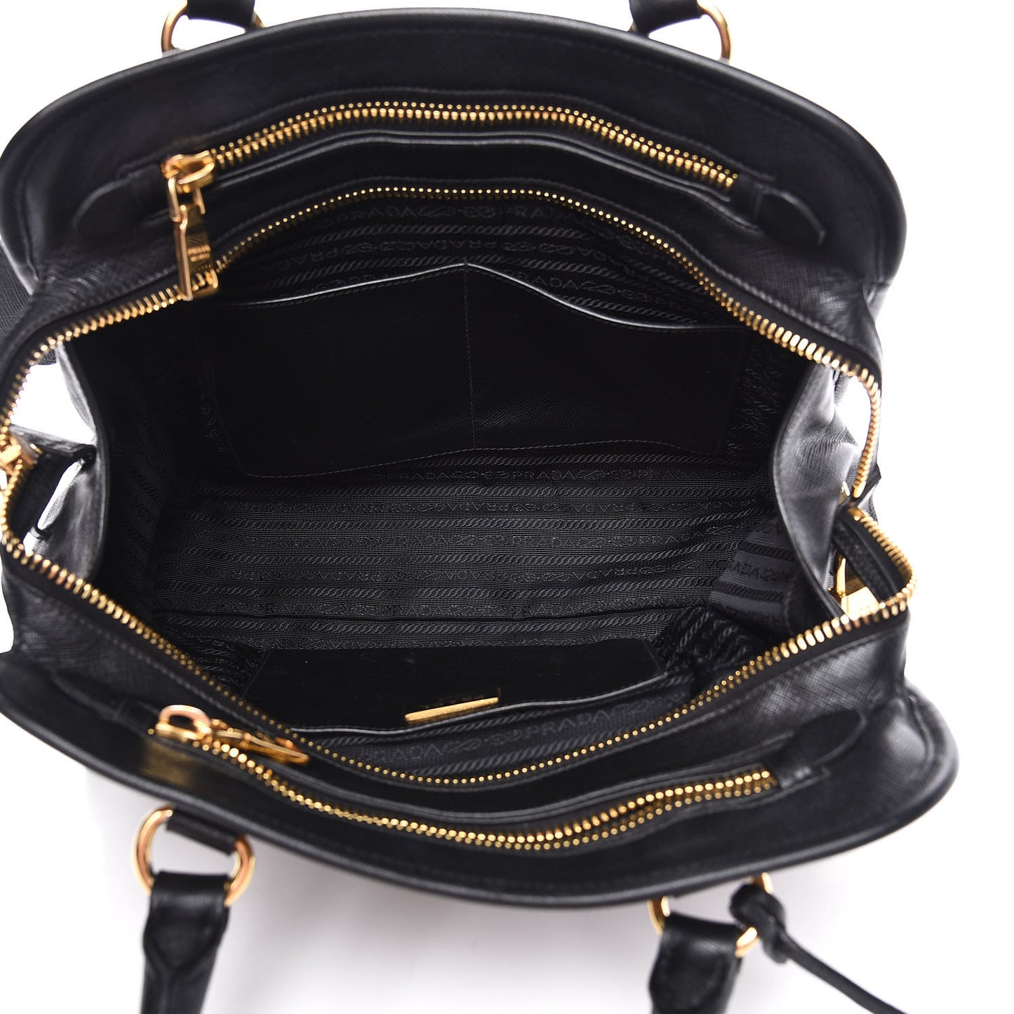 Saffiano Soft Bi-Color Tote Palissandro Black