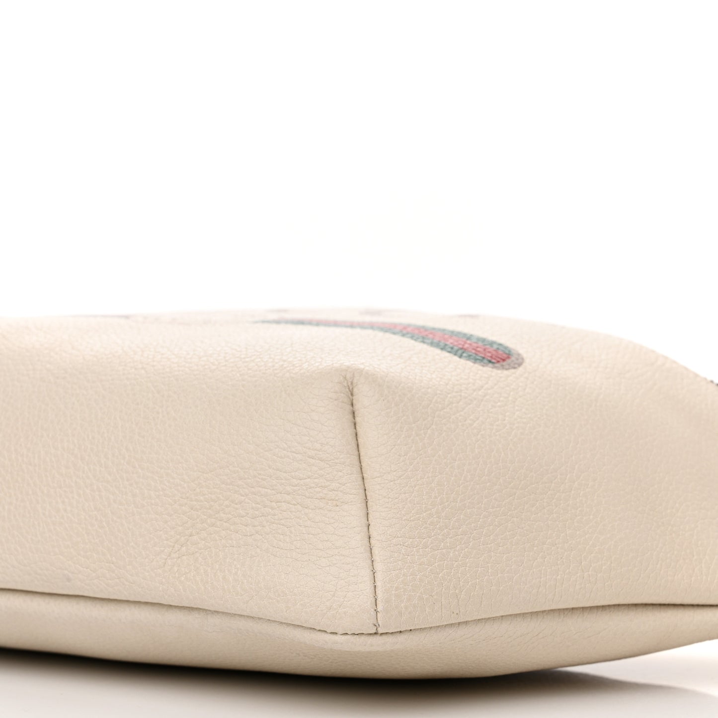 Grained Calfskin Logo Belt Bag White