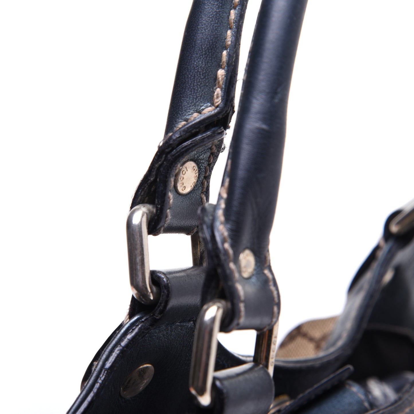 Metallic Monogram Medium Sukey Tote Blue