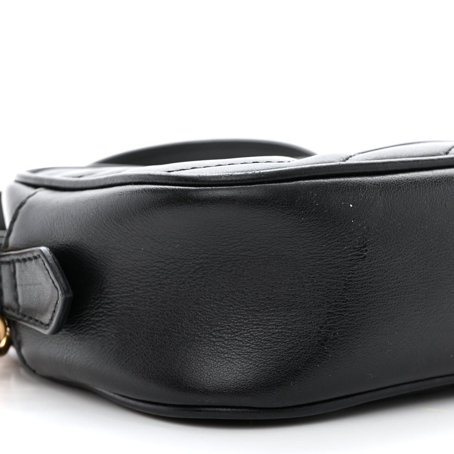 Calfskin Matelasse Mini GG Marmont Chain Shoulder Bag Black