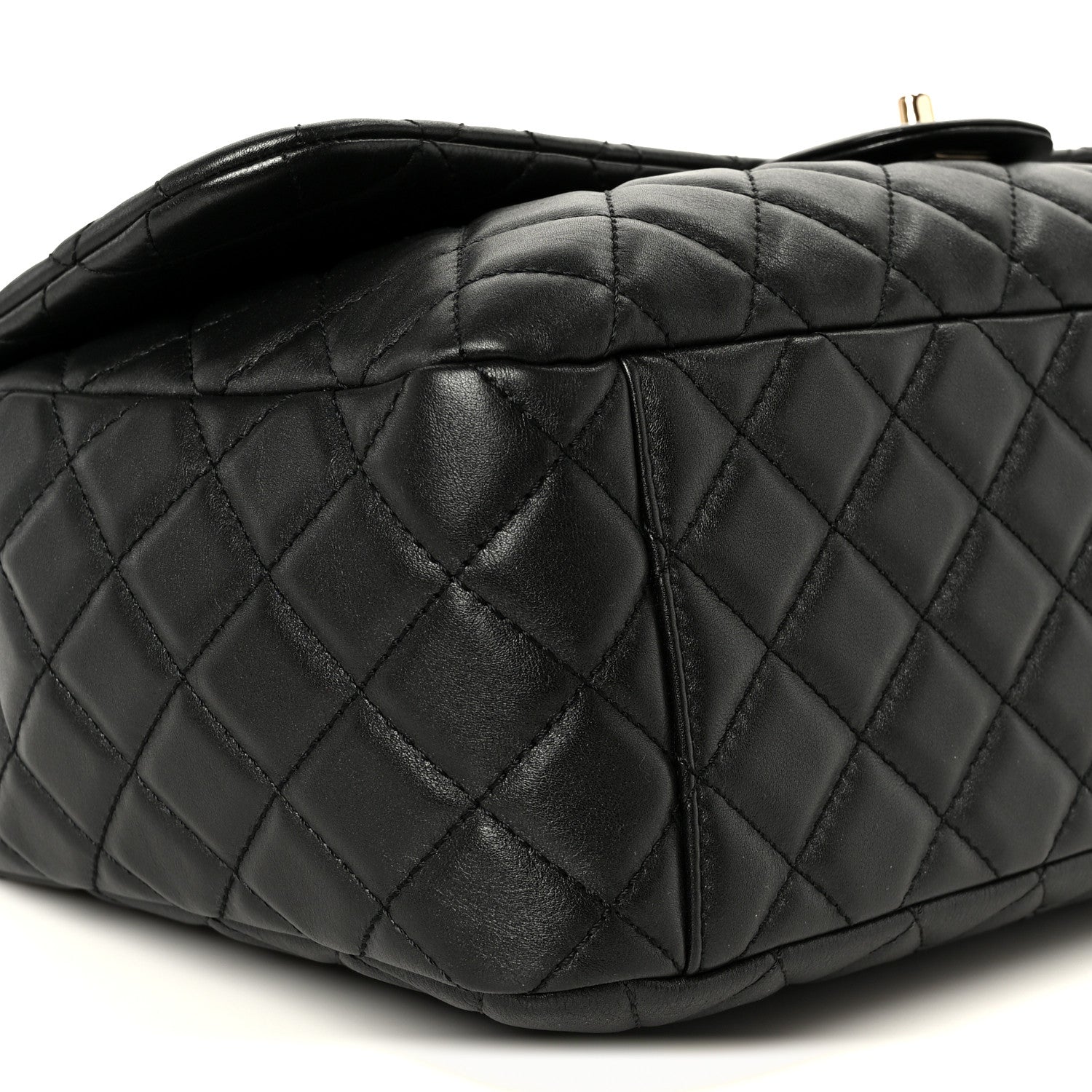 Chanel Calfskin Quilted Small XXL Travel Flap Bag Black 10 of 11