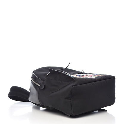 Fendi Nylon Vitello Liberty Sequin Fun Fair Embroidered Backpack Black 4 of 11