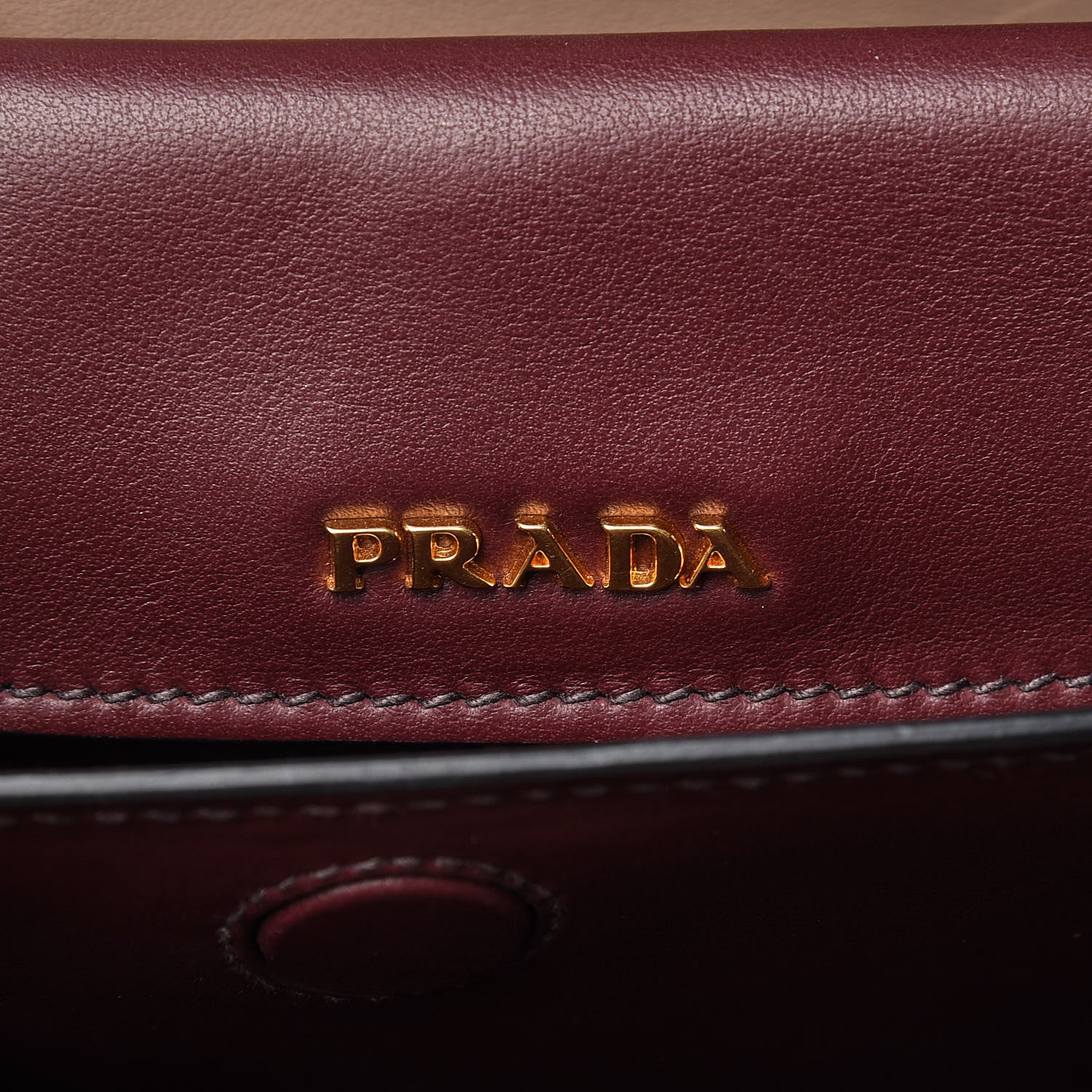 Prada Saffiano City Calfskin Small Bibliotheque Top Handle Cammeo Granato 7 of 11