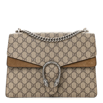 Gucci GG Supreme Monogram Medium Dionysus Shoulder Bag Taupe 1 of 13