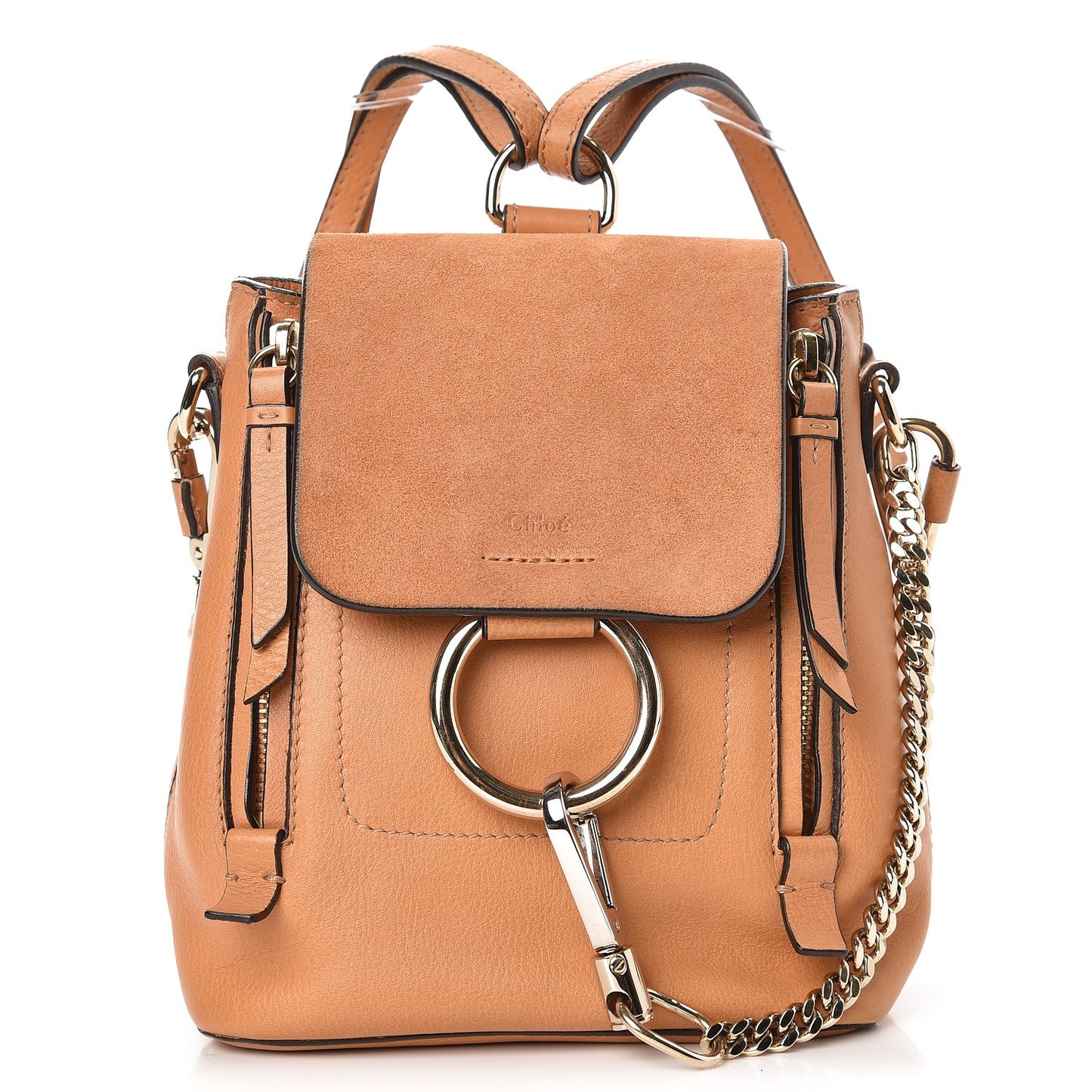 Suede Calfskin Mini Faye Backpack Blushy Pink