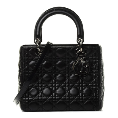 Christian Dior Lambskin Cannage Medium Lady Dior Black 1 of 4