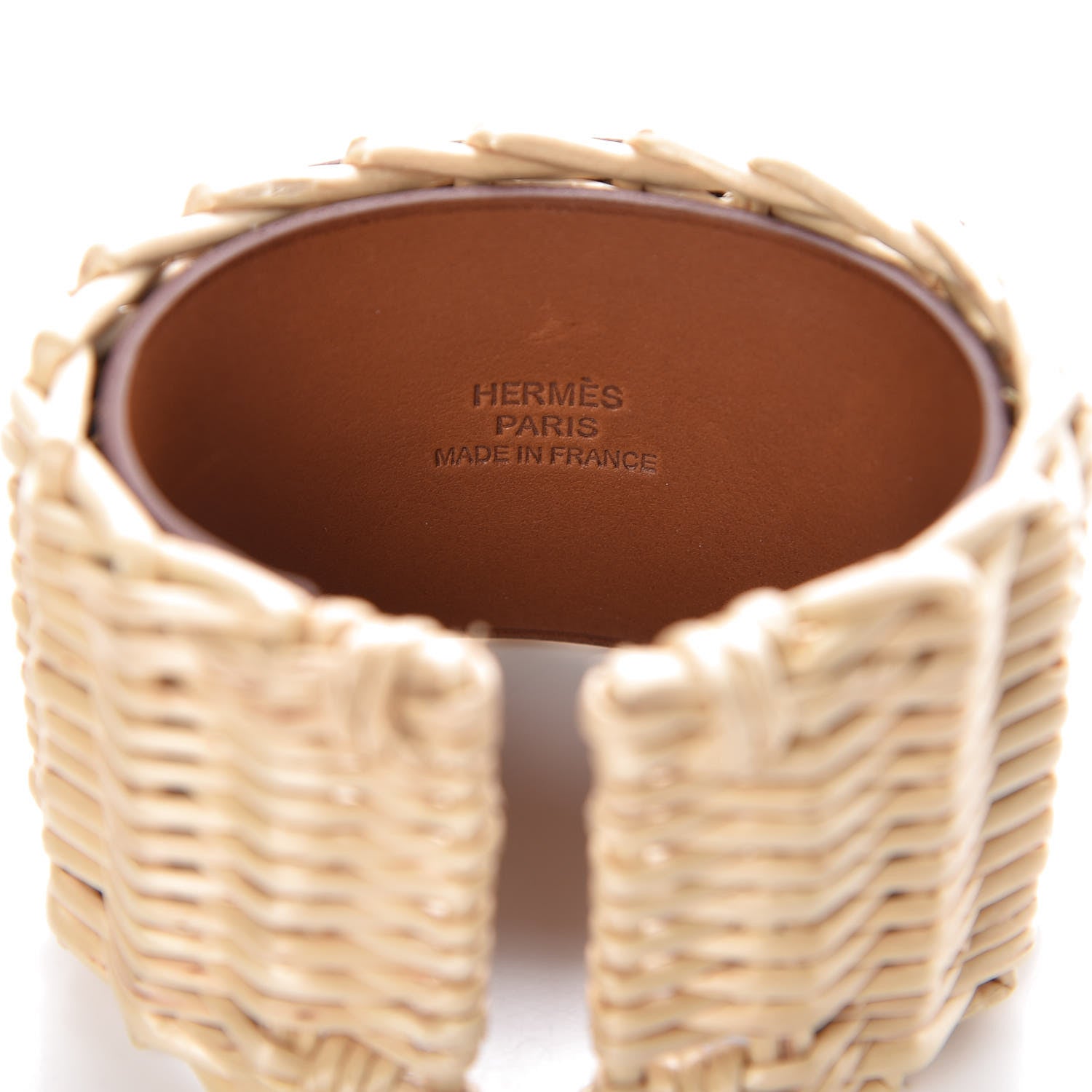 Hermes Barenia Osier Collier De Chien CDC Picnic Bracelet S Fawn 4 of 8