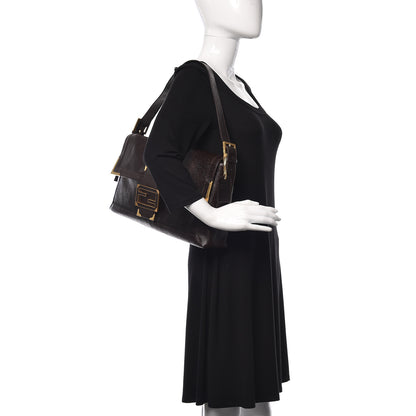 Fendi Vitello Large Convertible Baguette Moro 2 of 10