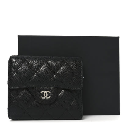 Chanel Caviar Quilted Compact Flap Wallet Black 9 of 9