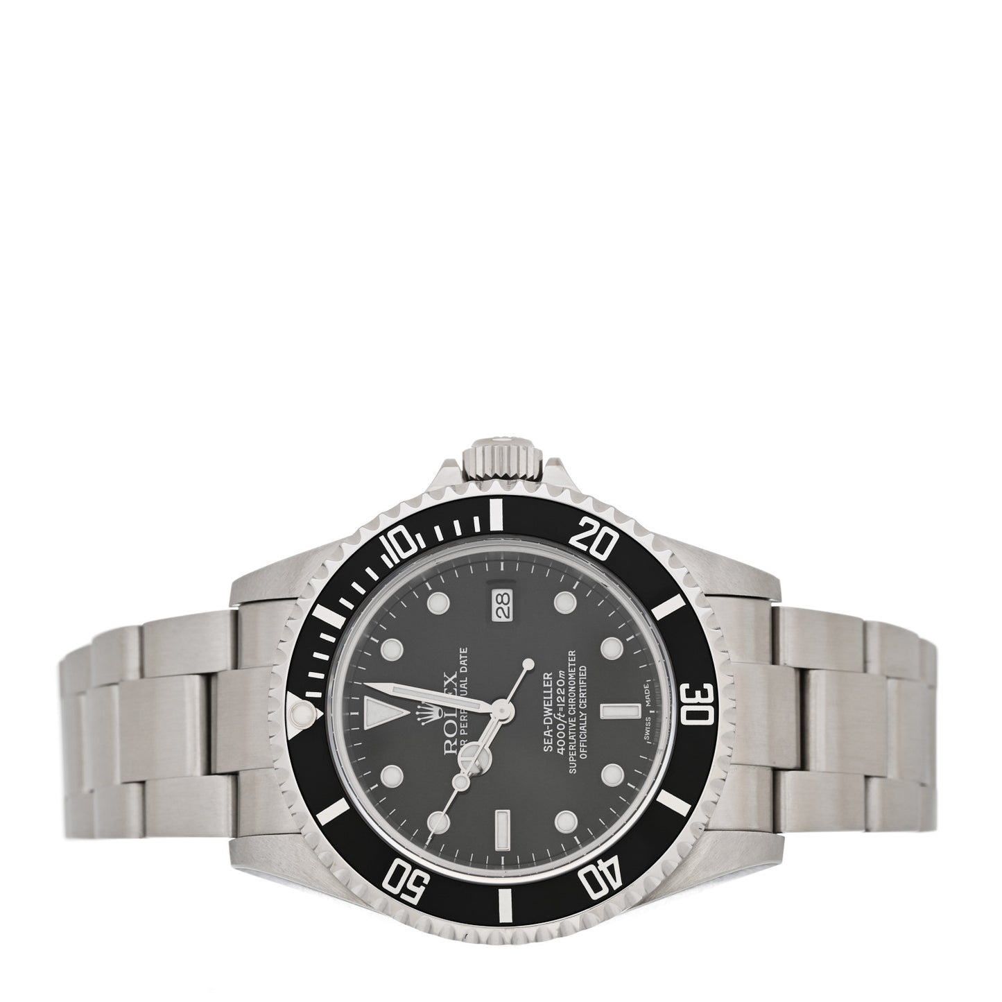 Stainless Steel 40mm Sea-Dweller Oyster Perpetual Watch Black 16600
