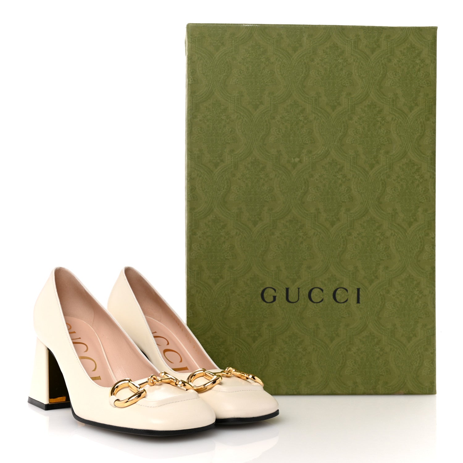 Gucci Malaga Kid Horsebit Pumps 35.5 Mystic White 12 of 12