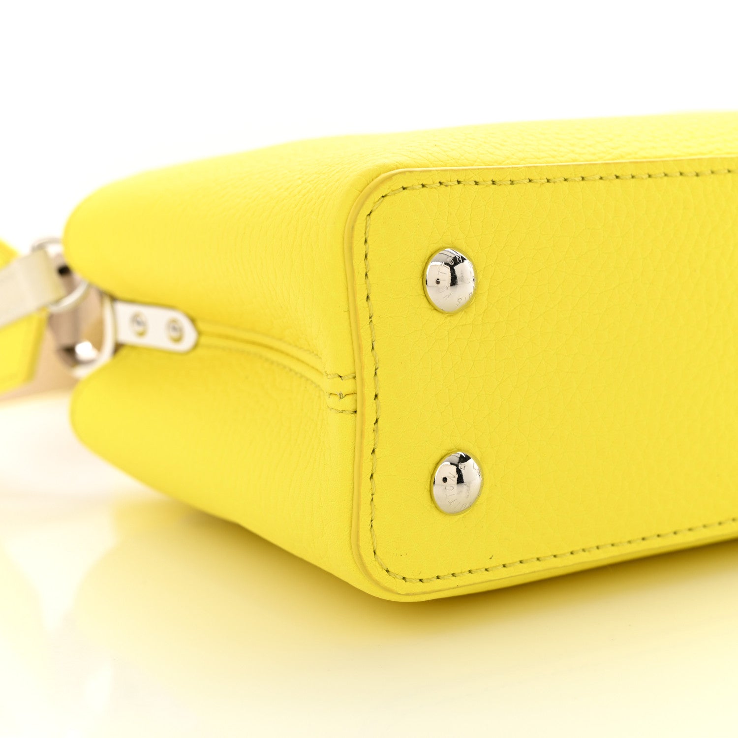 Louis Vuitton Taurillon Mini Capucines Yellow Beige 9 of 10