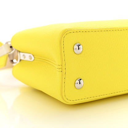 Louis Vuitton Taurillon Mini Capucines Yellow Beige 9 of 10