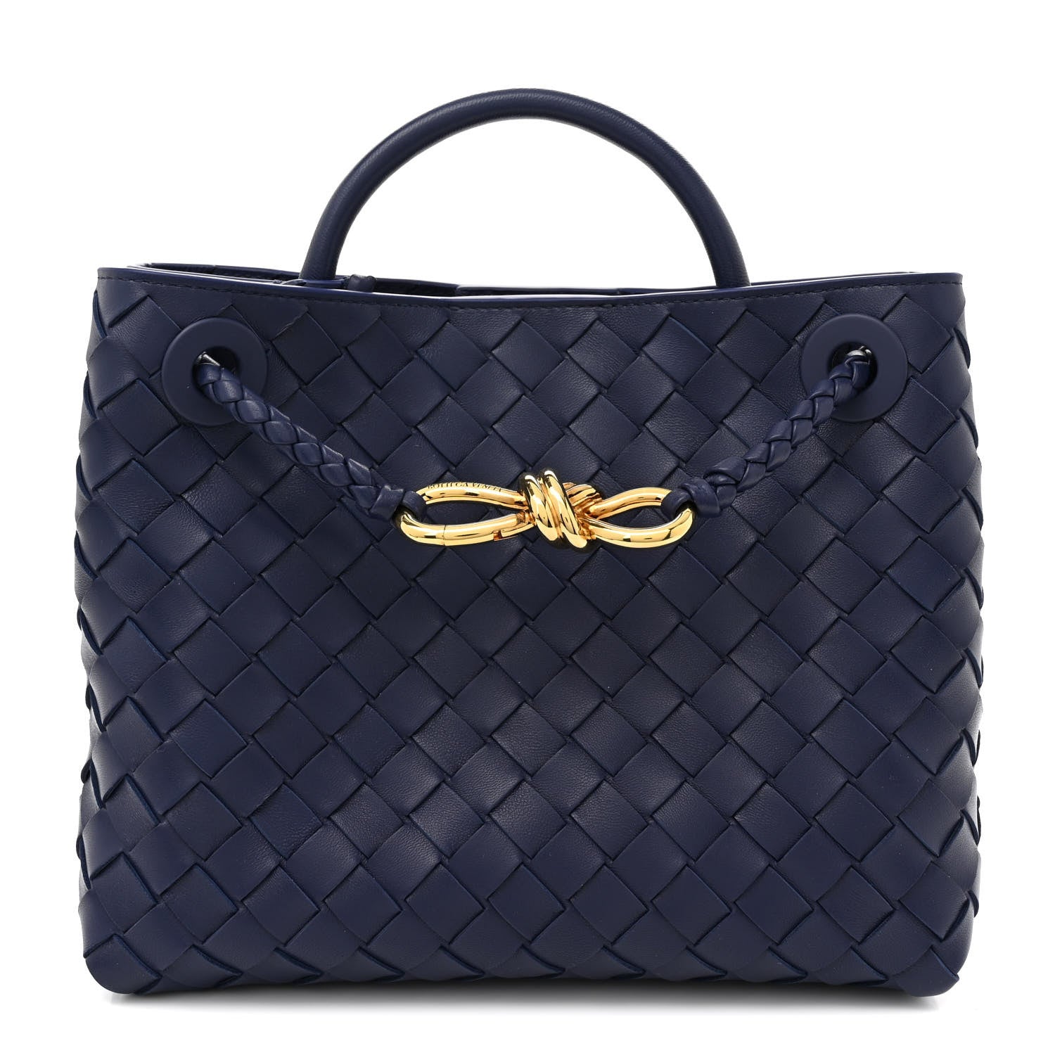 Bottega Veneta Nappa Intrecciato Small Andiamo Shoulder Bag Duke 1 of 9