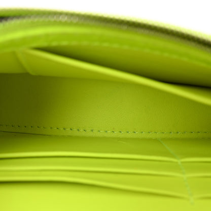 Balenciaga Shiny Calfskin Crocodile Embossed Hourglass Chain Bag Fluo Yellow 5 of 10