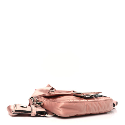 Fendi X PORTER Nylon Cuoio Roma Mini Phone Baguette Belt Bag Baby Pink 4 of 10