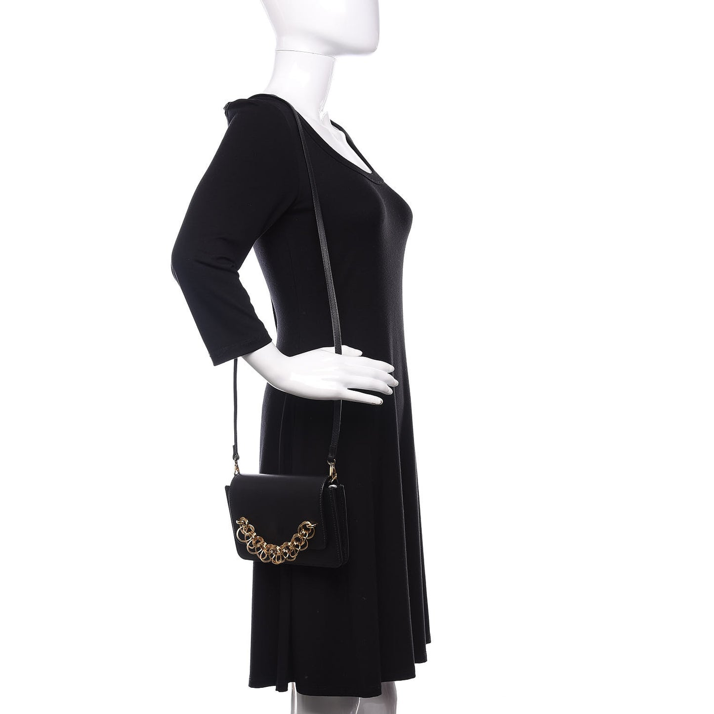 Smooth Calfskin Drew Bijou Clutch Black