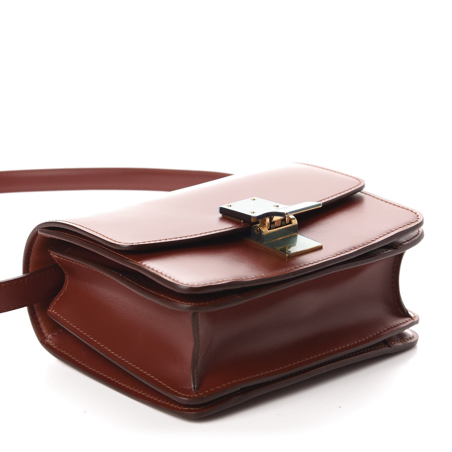Celine Box Calfskin Small Classic Box Flap Bag Red 4 of 10