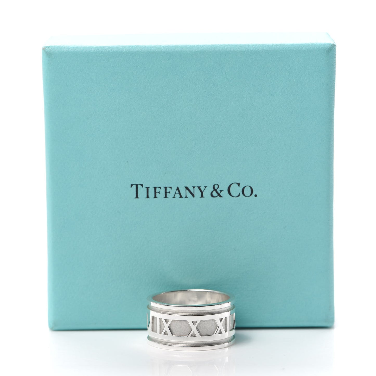 Sterling Silver 12mm Atlas Band Ring 63 10.25