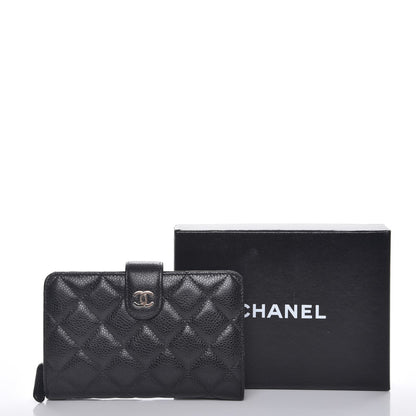 Chanel Caviar Quilted Zipped Pocket Wallet Black 9 of 9