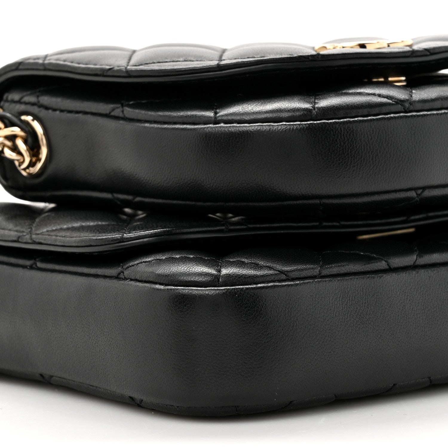 Chanel Lambskin Quilted Side Packs Black 12 of 16