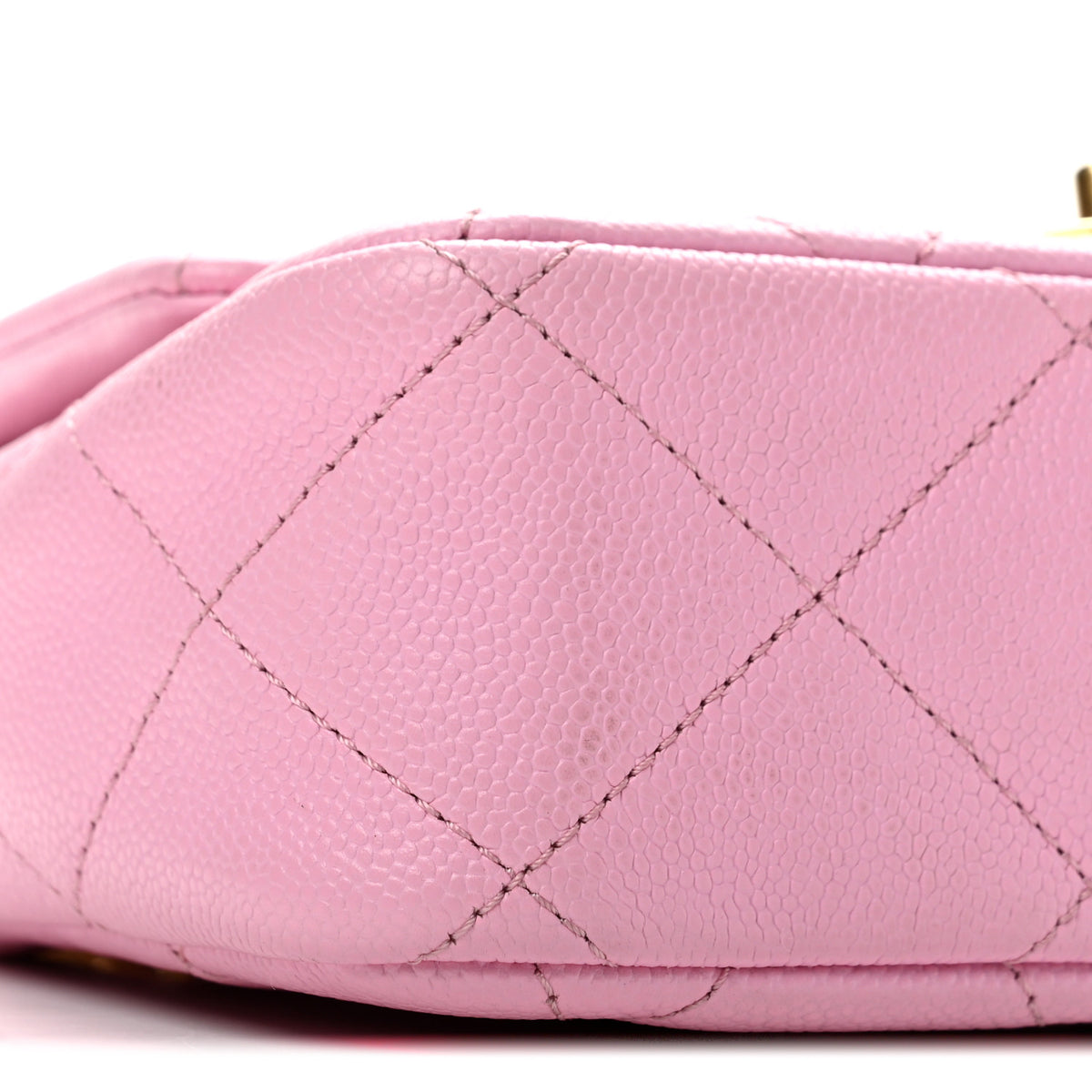 Caviar Quilted Mini Sweetheart Flap Lilac