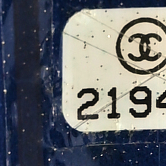 Lambskin Quilted Shopping Tote Blue